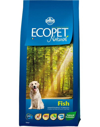 FARMINA Ecopet natural fish medium - Poisson pour chiens adultes de tailles moyennes - 12 kg
