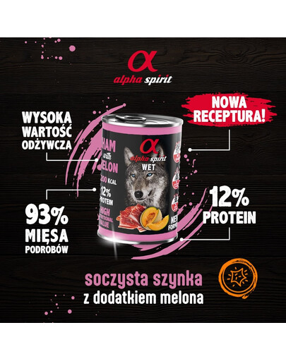ALPHA SPIRIT Ham with melon - Jambon & melon - 400 g