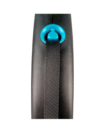 FLEXI Laisse Black Design S Sangle 5m Bleu