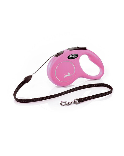 FLEXI Laisse New Classic S Corde 5m Rose