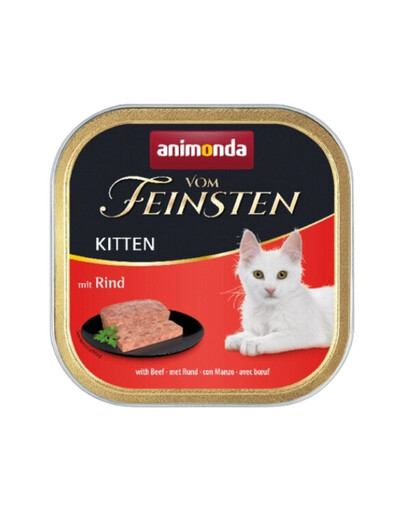 ANIMONDA Vom Feinsten Barquette de viande de boeuf 100 g pour Chatons