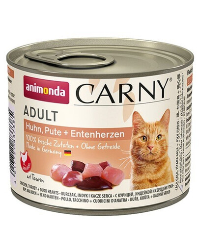 ANIMONDA Carny Adult Coeurs de poulet, dinde et canard 200 g