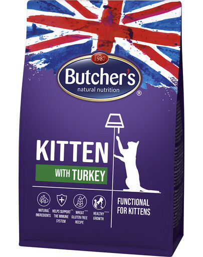 BUTCHER'S Functional Cat Kitten avec de la dinde 800 g