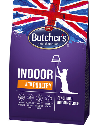 BUTCHER'S Functional Cat Indoor à la volaille 800 g