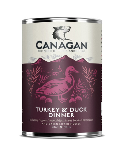 CANAGAN Dog Turkey&Duck pâtées pour chiens dinde et canard 400 g
