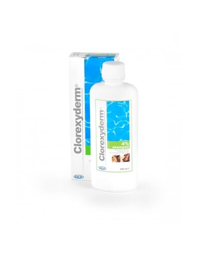 GEULINICX Clorexyderm Shampoo 4% 250ml shampooing concentré pour chiens et chats