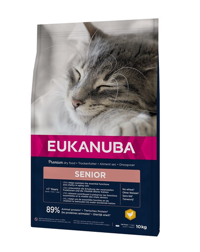 EUKANUBA Premium dry food Senior - Chat Sénior Toutes Races Top Condition Poulet & Foie - 10 kg