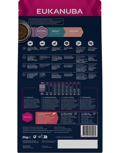 EUKANUBA Grain Free Kitten - Saumon sans céréales pour les chatons en croissance - 2 kg