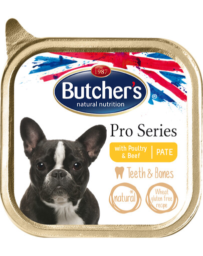 BUTCHER'S Pro Series Teeth&Bones pâtée de volaille et de bœuf 150 g