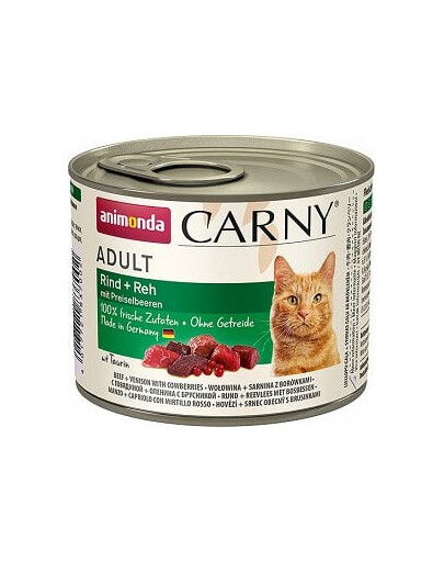 ANIMONDA Carny Puszka Kot Wołowina/Sarnina z Borówką 200 g
