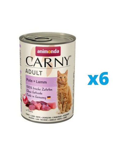 ANIMONDA Carny Adult Dinde et agneau 6 x 400 g