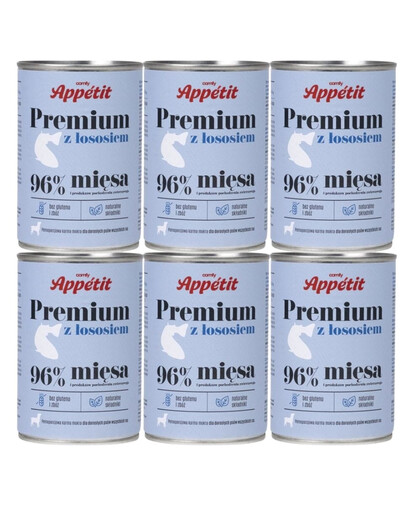 COMFY APPETIT Premium With Salmon Aliments humides avec saumon 6x400 g