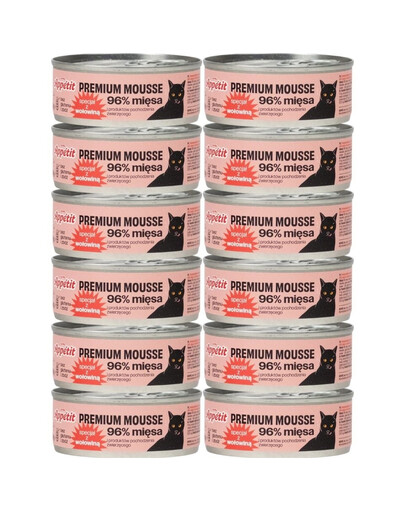 COMFY APPETIT PREMIUM Mousse de bœuf pour chats 12x85 g