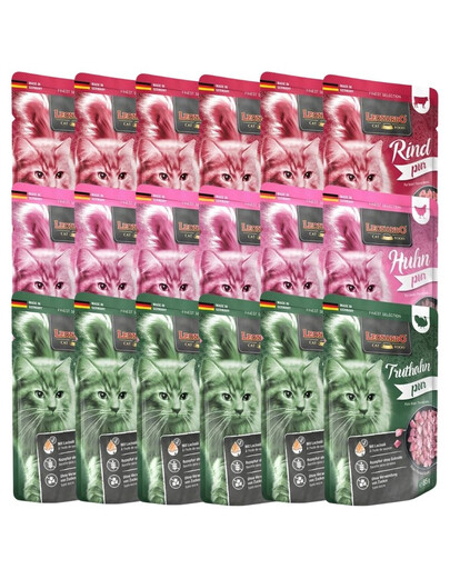 LEONARDO Finest Selection Mélange de saveurs Boeuf, poulet, dinde 18x85 g