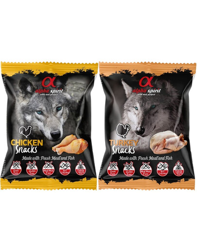 ALPHA SPIRIT Friandise pour chien Cube dinde et poulet 30x50 g