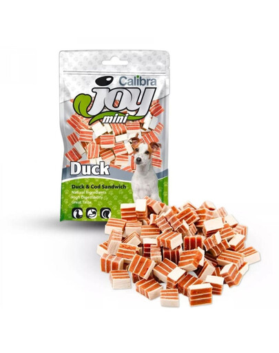 CALIBRA Dog Joy Mini Duck&Cod Sandwich - petits sandwichs au canard et à la morue - 70 g