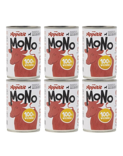 COMFY APPETIT Mono Beef Aliment monoprotéique avec bœuf 6x400 g