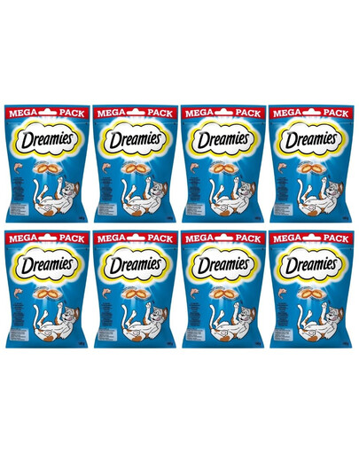 DREAMIES Mega Pack Délicieuses friandises pour chats au goût de saumon 2x4x180g
