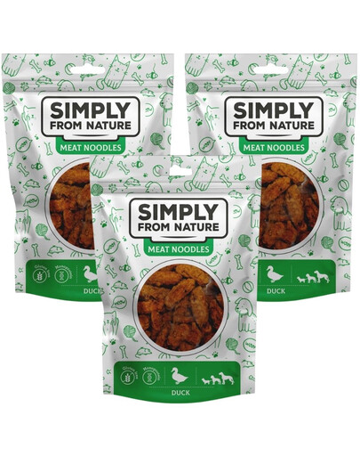 SIMPLY FROM NATURE Meat - Rouleaux de viande de canard pour chiens - 3x80 g