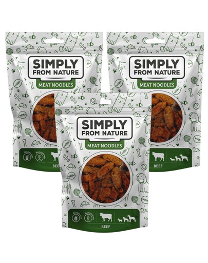 SIMPLY FROM NATURE Meat - Rouleaux de viande de bœuf pour chiens - 3x80 g