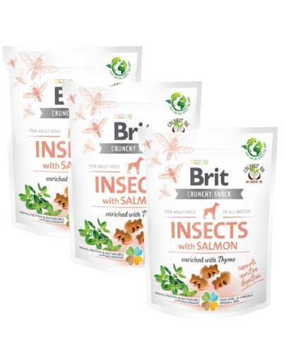 BRIT Care Dog Functional Snack Insect 3x200 g friandises à base d'insectes et de saumon