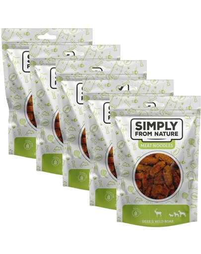 SIMPLY FROM NATURE Meat - Rouleaux à la viande de cerf et de sanglier pour chiens - 5x80 g