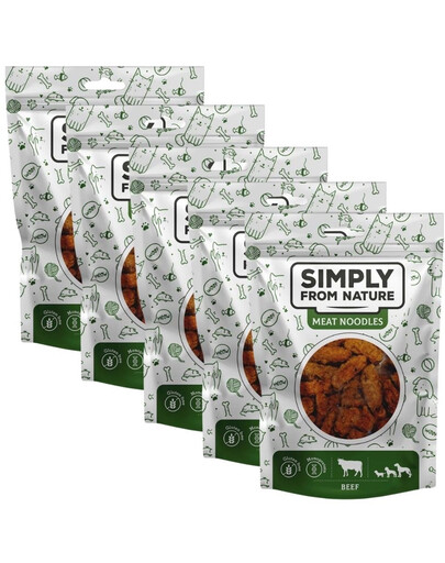 SIMPLY FROM NATURE Meat - Rouleaux de viande de bœuf pour chiens - 5x80 g