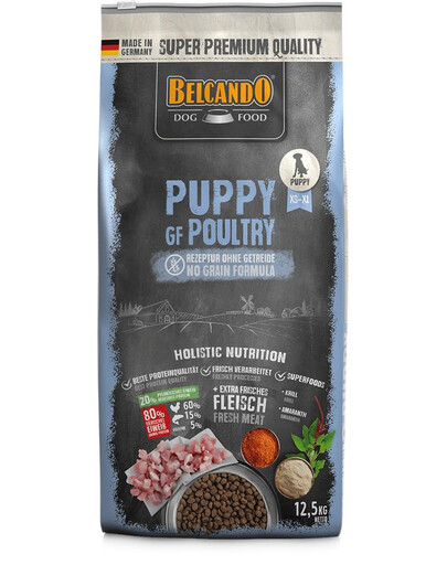 BELCANDO Finest Grain Free Puppy Poultry - Croquettes de volaille pour chiots 12.5 kg