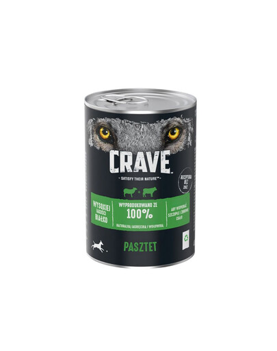 CRAVE boîte 400g - pâtée à l'agneau et au bœuf (nourriture humide complète sans céréales pour chiens adultes)