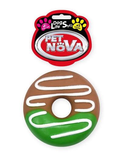 PET NOVA Dog Lifestyle Donut avec garnitures 10cm jouet pour chien