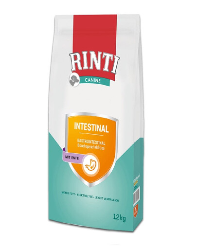 RINTI Canine Intestinal Duck - au canard pour chiens avec problèmes gastro-intestinaux - 12 kg