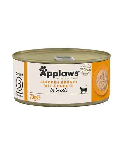 APPLAWS Cat Tin Adult - Blanc de poulet et fromage - 70 g