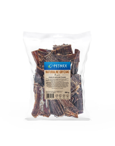 PETMEX Œsophage plat de bœuf 500g chien naturel à mâcher