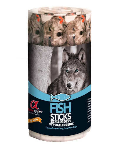 ALPHA SPIRIT DOG Fish Sticks Ristra - bâtonnets au poisson - 16 unités