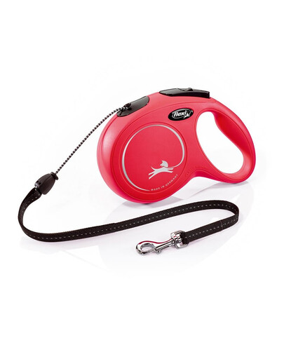 FLEXI Laisse New Classic M Corde 8m Rouge
