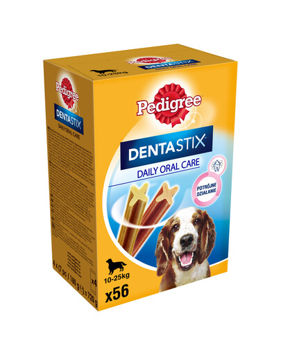 PEDIGREE DentaStix - traitement dentaire pour chiens de races moyennes - 56 pièces - 8x180g