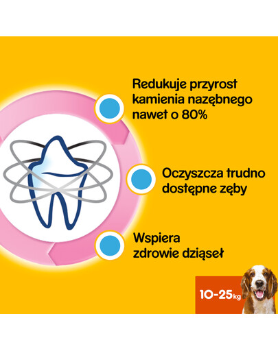 PEDIGREE DentaStix - traitement dentaire pour chiens de races moyennes - 56 pièces - 8x180g