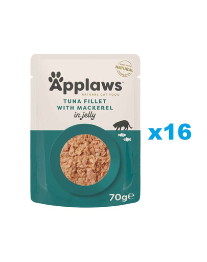 APPLAWS Cat Pouch Thon et maquereau en gelée 16x70 g
