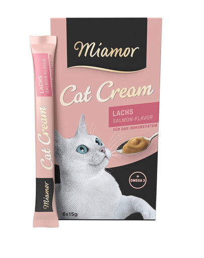 MIAMOR Crème au saumon pour chats 6 x 15 g