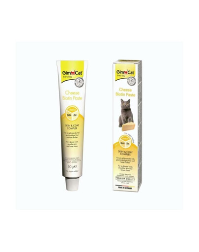 GIMCAT Gimpet pasta cheese - Tube de pâte au fromage pour la peau et le pelage des chats - 100 g