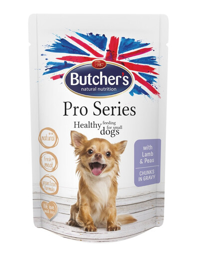 BUTCHER'S ProSeries Dog - agneau et petits pois en sauce pour chiens de petites races - 100 g