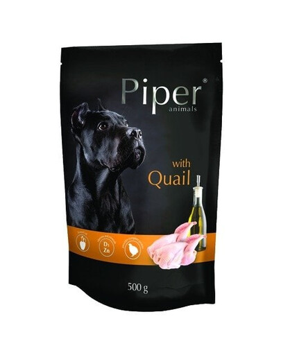 DOLINA NOTECI PIPER Animals avec caille 500 g nourriture humide pour chien