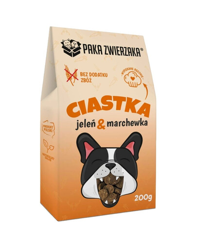 PAKA ZWIERZAKA Biscuits pour chiens de cerf aux carottes 200 g