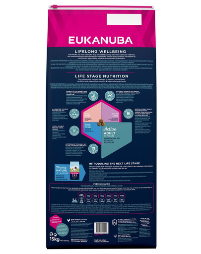 EUKANUBA Adult Races moyennes Chicken Riche en poulet frais 15 kg