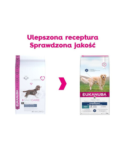 EUKANUBA Daily Care Overweight Adult Dog - pour chiens en surpoids et post stérilisés pour faciliter la perte de poids - 12 kg