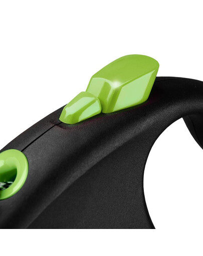 FLEXI Laisse automatique Black Design S Corde 5m Vert
