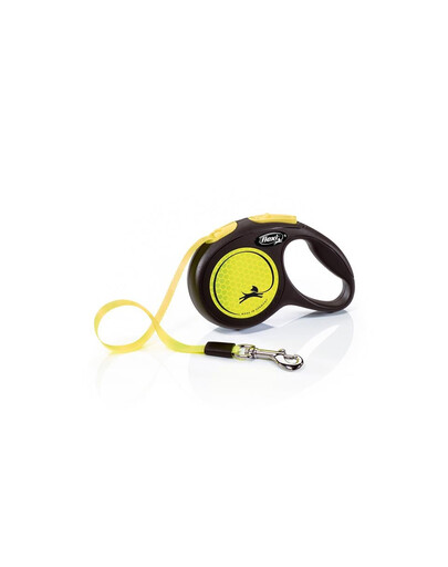 FLEXI Laisse réfléchissante New Neon XS Corde 3m Jaune/Noir