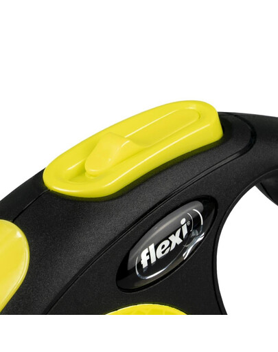 FLEXI Laisse réfléchissante New Neon XS Corde 3m Jaune/Noir