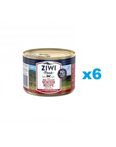 ZIWIPEAK Cat Pâtée pour chat à la vénaison 6x185g