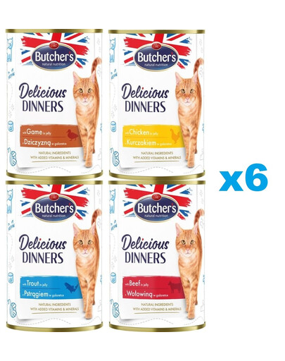 BUTCHERS Delicious dinners - Mix de saveurs en gelée - 24x400 g